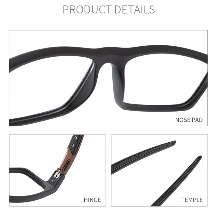 VisualMate Modern Sports Eye Glass Mens PC Lens Rectangle TR90 Eyewear Frame OEM Spectacle Frames - Image 11