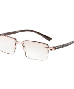 RTS Factory Sale Customizable Unisex Professional Anti-Blue Light Rimless Reading Glasses Hot Seller in Brown Frame Color
