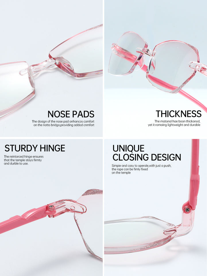 RTS Superior Quality Unisex Rimless Blue Light Blocking Customizable Reading Glasses - Image 6