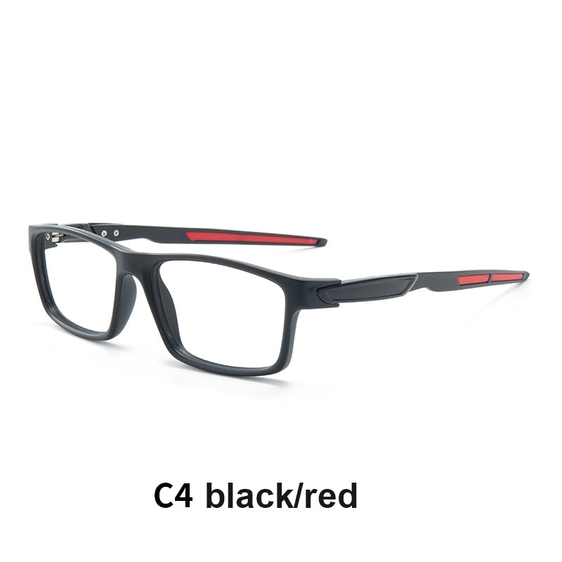 VisualMate Modern Sports Eye Glass Mens PC Lens Rectangle TR90 Eyewear Frame OEM Spectacle Frames - Image 4