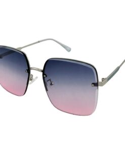 Alternative view of Semi-rimless Metal Sunglasses