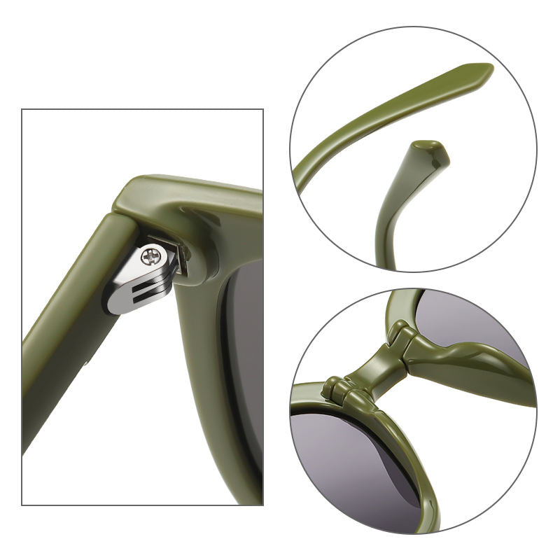 Visualmate New Arrival Oval Small Frame Folding Sunglasses UV400 Polarizing Folding Sunglasses - Image 8