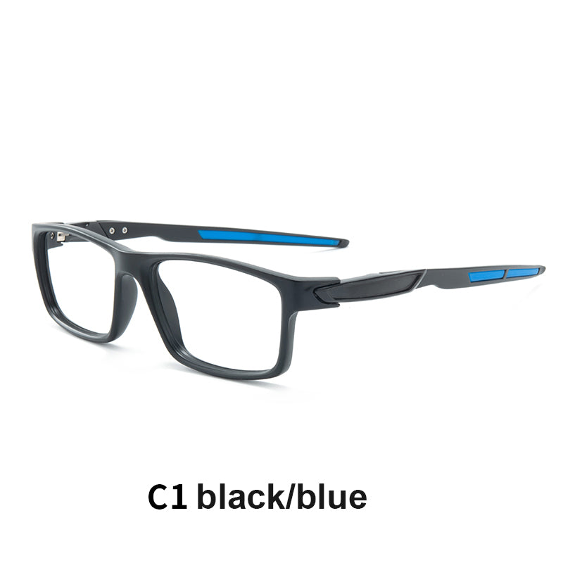 VisualMate Modern Sports Eye Glass Mens PC Lens Rectangle TR90 Eyewear Frame OEM Spectacle Frames