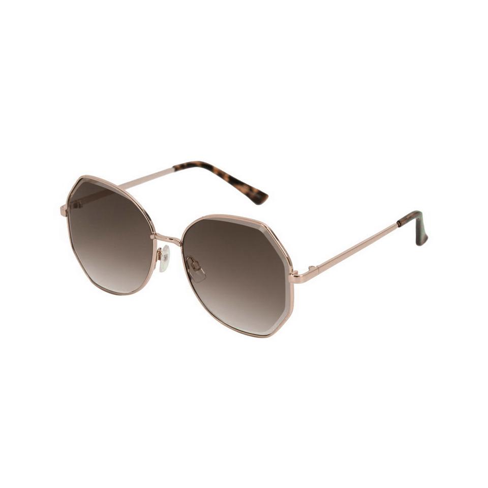 Metal Geometric Leveled Lens Sunglasses - Image 2
